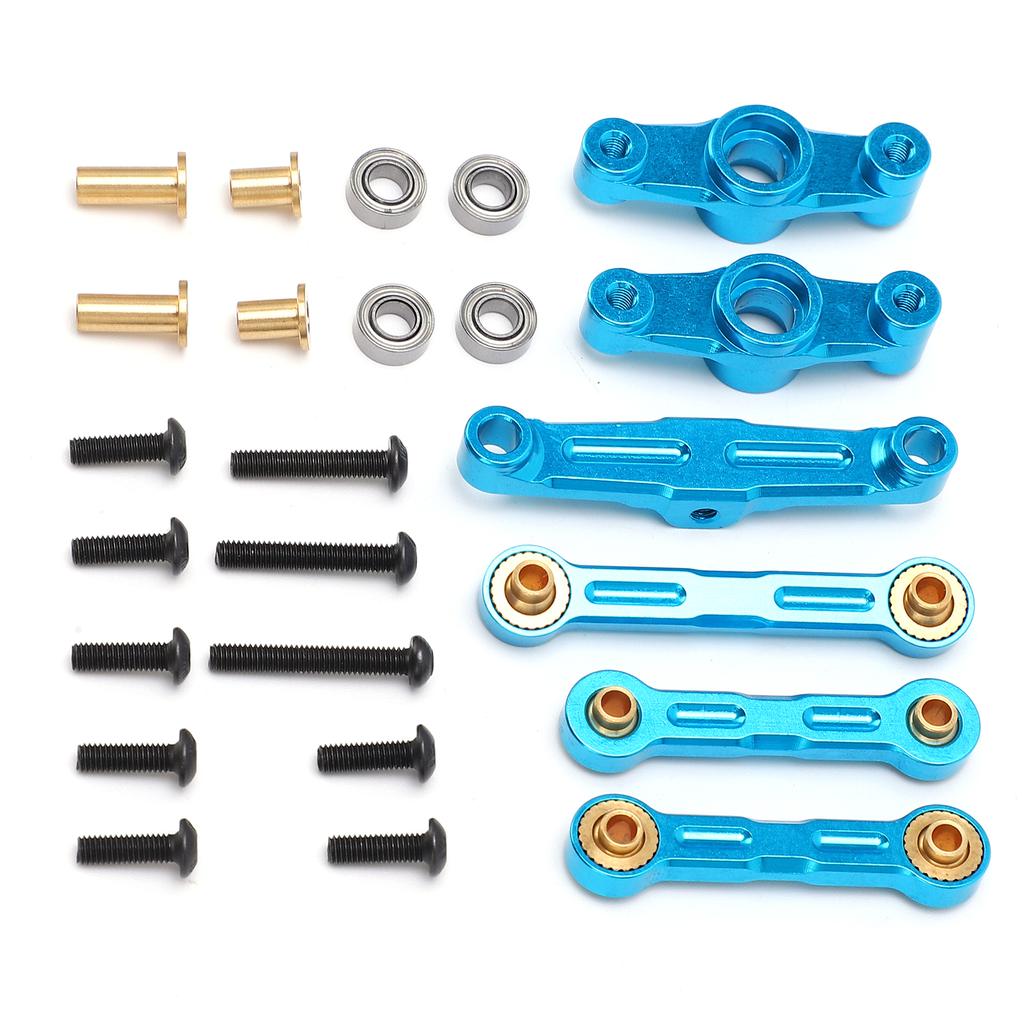 Aluminum Alloy Ball Bearing Crank Steering Set for Tamiya TT02 110 RC Car Upgrade Parts