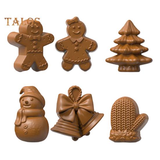 Силиконовая форма, пищевая антипригарная форма для рождественских элементов, легко снимается, многоразовая формочка для печенья, пригодная для использования в духовке