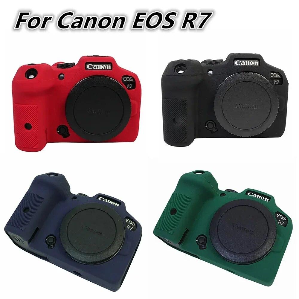 Силиконовый защитный чехол для Canon EOS R7, защитный чехол для корпуса, сумка для камеры, противоскользящая текстура, дизайн
