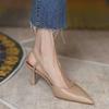 Shoes for Women 2024 Brand Pointy Slingbacks Ladies High Heels Summer Fashion Pumps Shallow Slip On Shoes Female Party Sandals
