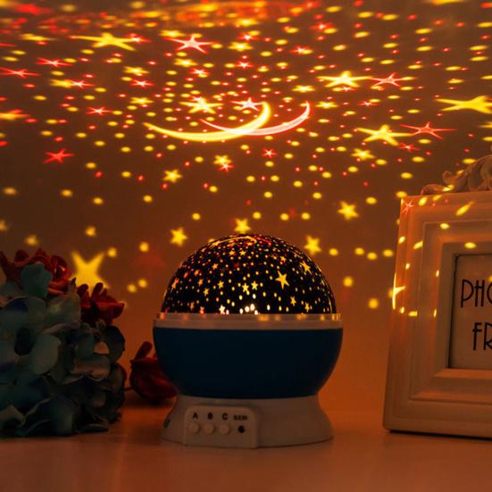 Светодиодный ночник с USB-кабелем, вращающийся на 360 градусов, без бликов, романтический, красочный, звездный проектор, настольная лампа, украшение