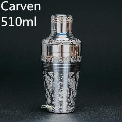 500ml/800ml Engraving Skull Stainless Steel Cocktail Boston Bar Shaker Bar Tools Barware