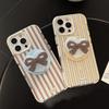 Stripe Magnetic Suction 16 Transparent for IPhone17promax Phone Case For13 Bow Rotating Bracket 14 Soft 11