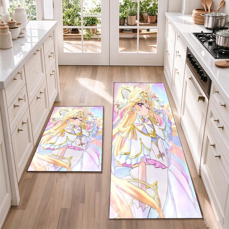 Precure Flannel Kitchen Floor Mat – Non-Slip, Absorbent and Easy to Clean Suitable for Kitchens, Entryways Bedroomsand Bathrooms