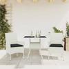 VidaXL Garden Dining Set and Cushions 3 Pcs White Rattan Glass, Outdoor Dining Set, Furniture of 3278613