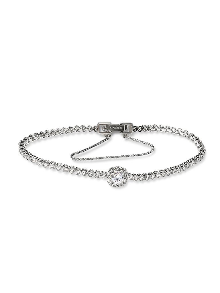 Браслет-теннис Macier Solitaire (Серебряный) - 17.5 см