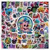 100 Cool and Colorful Skull Stickers, Decorated Luggage Notes, Handbooks, Desktop Waterproof Stickers for Children