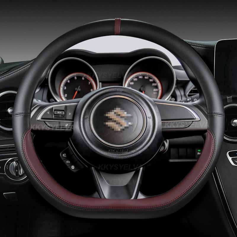 Чехол на руль автомобиля из микрофибры D-образной формы 38 см для Suzuki Swift 2017 2018 Sport Auto Accessories