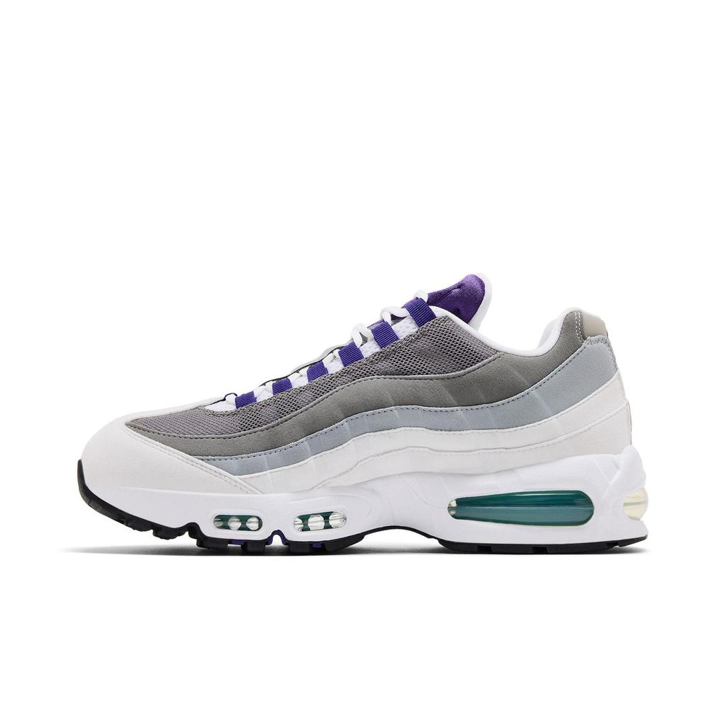 Nike Womens Air Max 95 OG 'Grape' 2026 (women's sizes) White / Court Purple / Emerald Green / Wolf Grey Running Shoes HJ5996 100