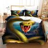 3D Snake Viper Bedding Set 2/3Pcs Gift Quilt Duvet Cover Single Double King Size