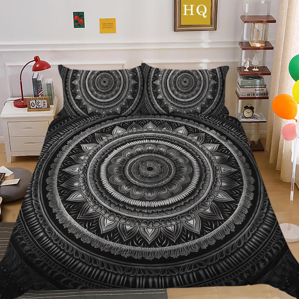Комплекты постельного белья, красивый пододеяльник с изображением мандалы, мягкий полный двойной размер для женщин, комплект постельного белья высокого качества, домашнее постельное белье
