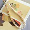 Luxury Rainbow Zircon Bracelet Beaded Women Jewelry Delicate Pearl Rhinestone Necklace  Lady