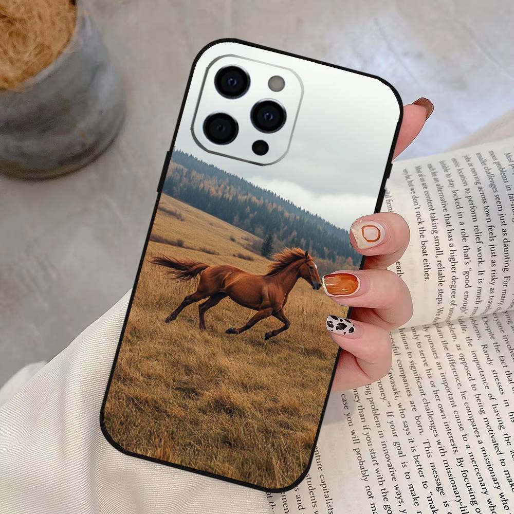Арт G-Скачущая Лошадь Чехол для Телефона Силиконовый Мягкий Для IPhone 17 16 15 14 13 12 11 X XR Plus Pro Max Plus