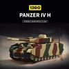 1:28 Военный Панцер IV H 5 Фигурок Строительные Блоки Вторая Мировая Война Армия Бронированный Танк Мини Кирпичный Модель Набор Игрушка для Мальчиков Взрослых Подарок Ребенку 1641 ШТ.