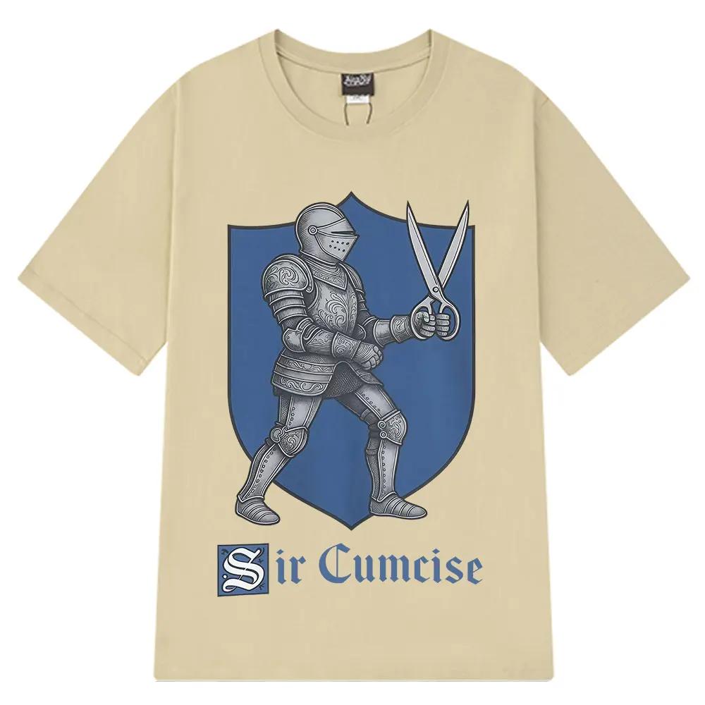 Mens Fashion Sir Cumcise Harajuku Pattern Printed 100 Pure Cotton Shortsleeved Tshirt Hiphop Fashion Casual Wear
