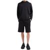 Emporio Armani FW24 Однотонная толстовка с длинным рукавом и вышитым логотипом-буквой Свободный крой Мужские толстовки Черный 6D1MA0-1JHSZ-0999