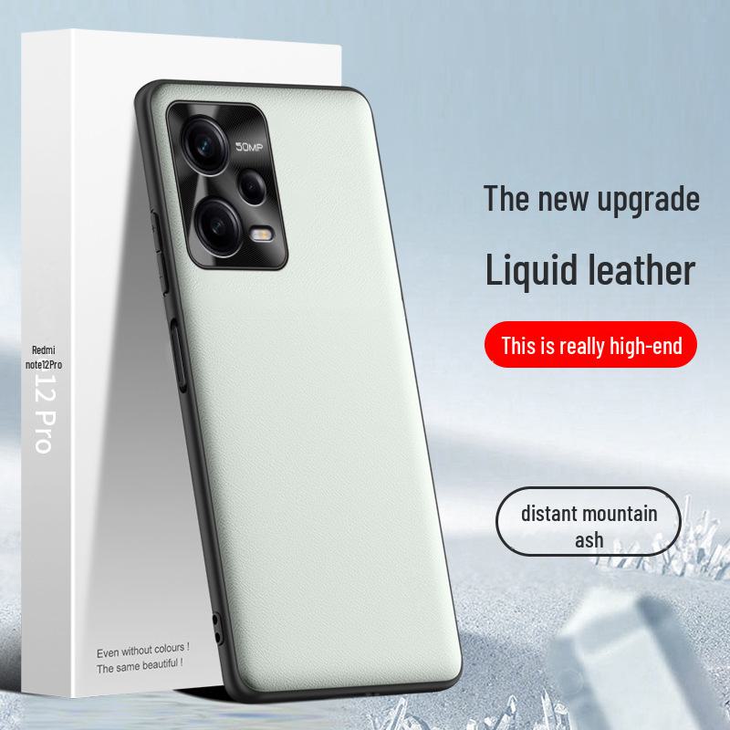 Защитный чехол из жидкой кожи для Redmi Note 12 Pro от падения — одна часть доступна для отправки