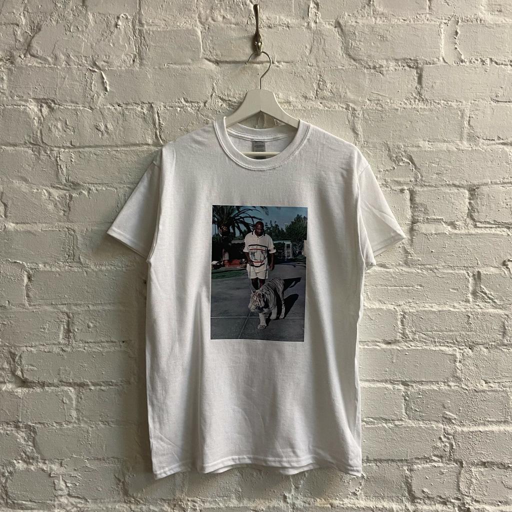 Actual Fact Mike Tyson White Vintage 80's Tiger Classic Urban T-Shirt