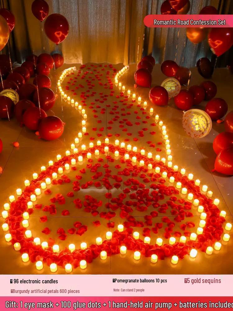 Romantic Indoor Proposal & Celebration Candle Decor Set