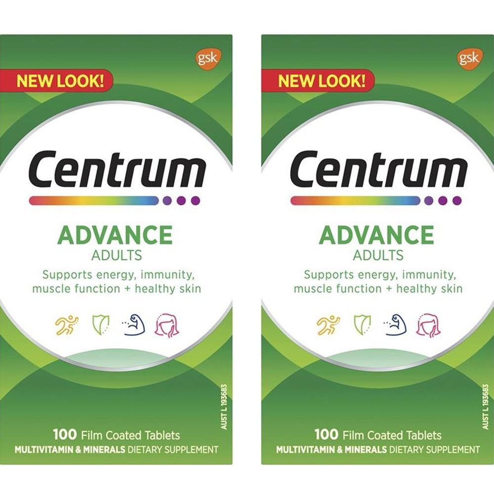 Мультивитамины Centrum Advance для взрослых, 100 таблеток, 2 шт.