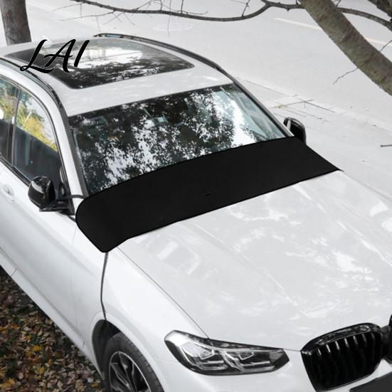 Foldable Sun Shield for SUV Car Windshield Leaf Guard Cover Rain Gutter Dustproof Protector Anti Theft Snow Cover Wiper Area Double-Sided Waterproof