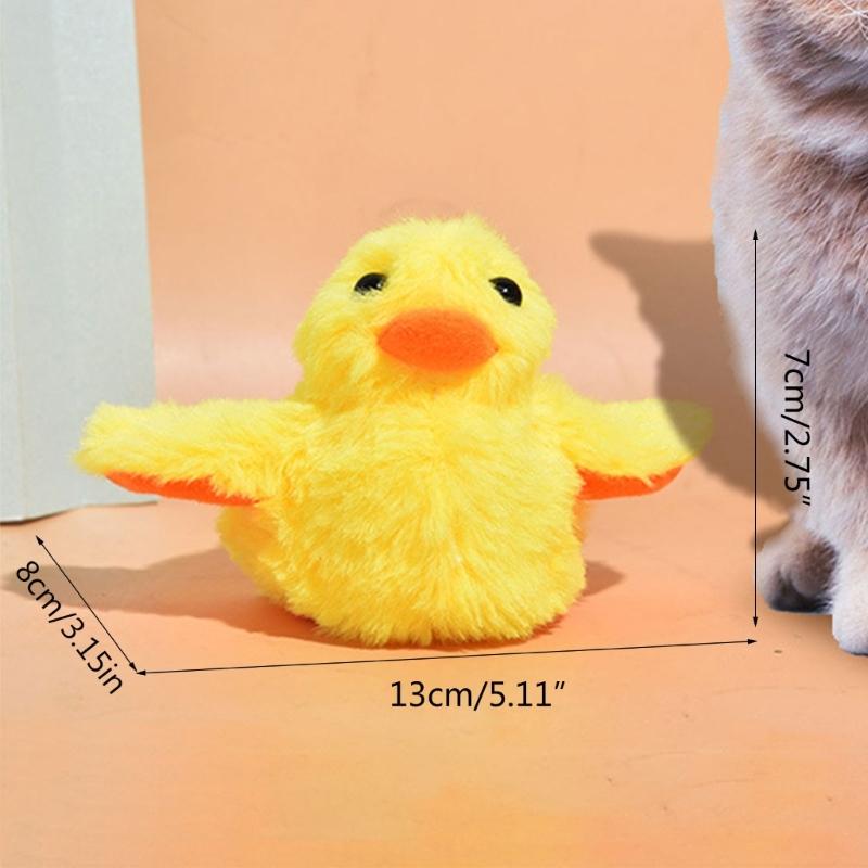 Электрическая утка Кошки Игрушка Большая Собака Кошки Игрушка Утка Желтая Утка Котёнок Утка Игрушка