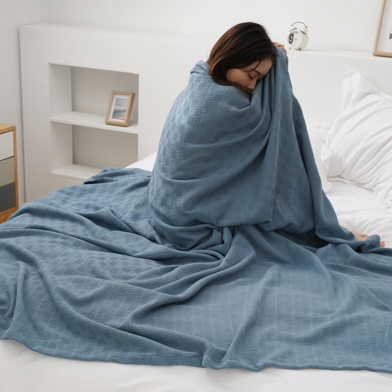Постельное белье из 100% хлопка, обычное одеяло, одеяло, полностью хлопок, однотонное летнее одеяло, марля, одеяло, одеяло