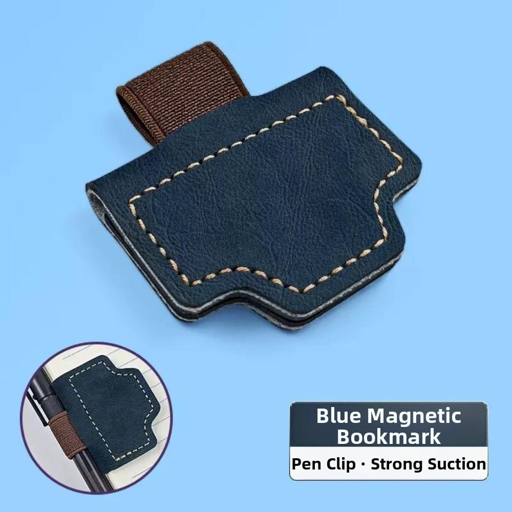Magnetic Buckle Magnetic Leather Bookmark Multifunctional Magnetic Page Clips For Bookworm
