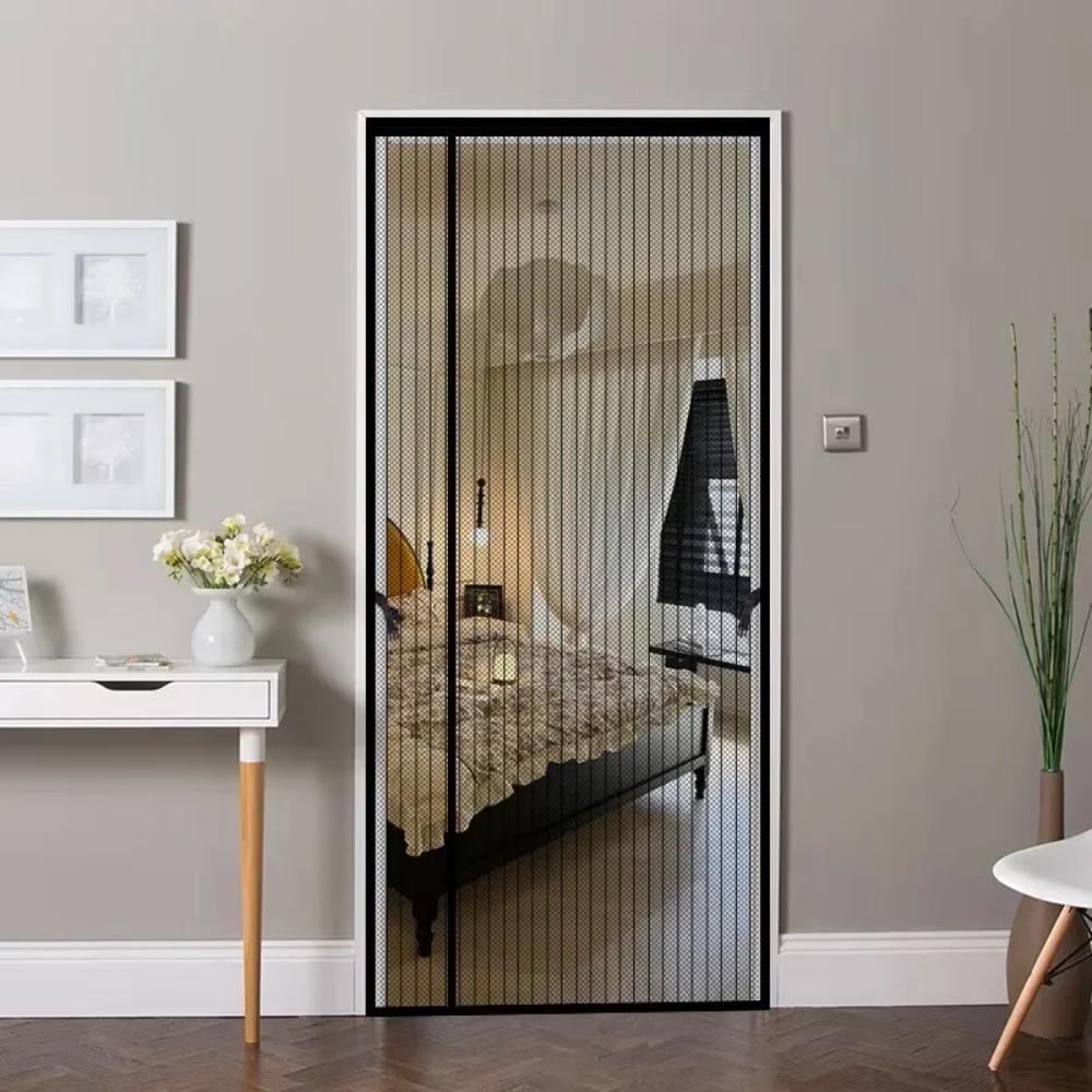 Самоклеящаяся дверная штора, магнитная, с автоматическим закрыванием, оконная сетка, москитная сетка, гостиная