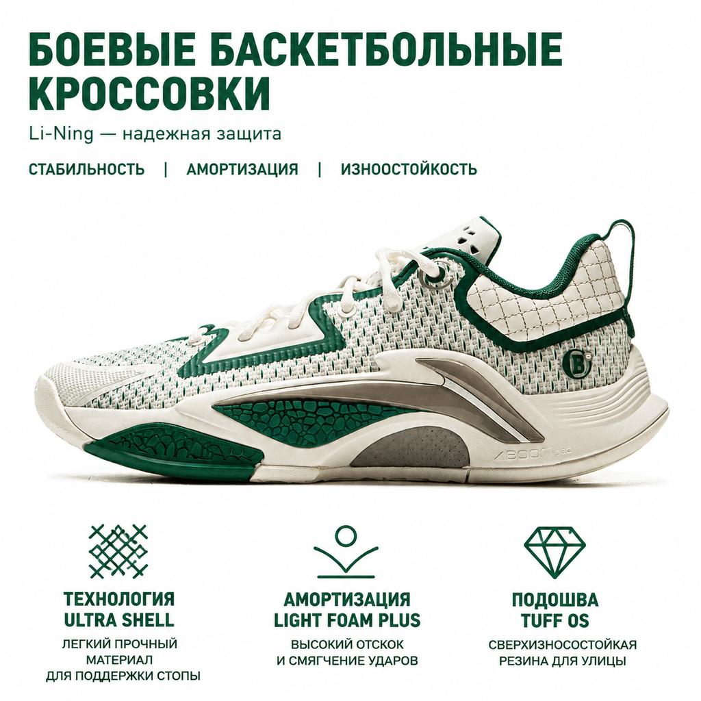 Li Ning Fang Wu Zhui Lie 1 Прочное сцепление Стабильная поддержка Амортизация Защита от скручивания Нескользящие Легкие Отскок Низкий верх Уличные баскетбольные кроссовки ABFV023-3