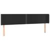 VidaXL Headboard with Ears Black 183x16x78-88 Cm Faux Leather3118730