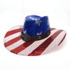 Пятиконечная звезда в красно-белую полоску Ковбойская шляпа Западная Шляпа на карниз День Независимости Национальный День