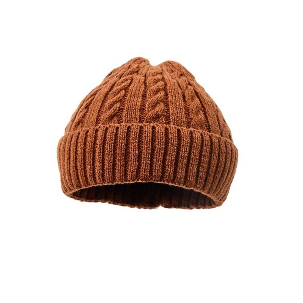 Cable Knit Winter Thermal Beanie Windproof Cold Weather Beanie Classic Outdoor Knit Hat  Daily Wear
