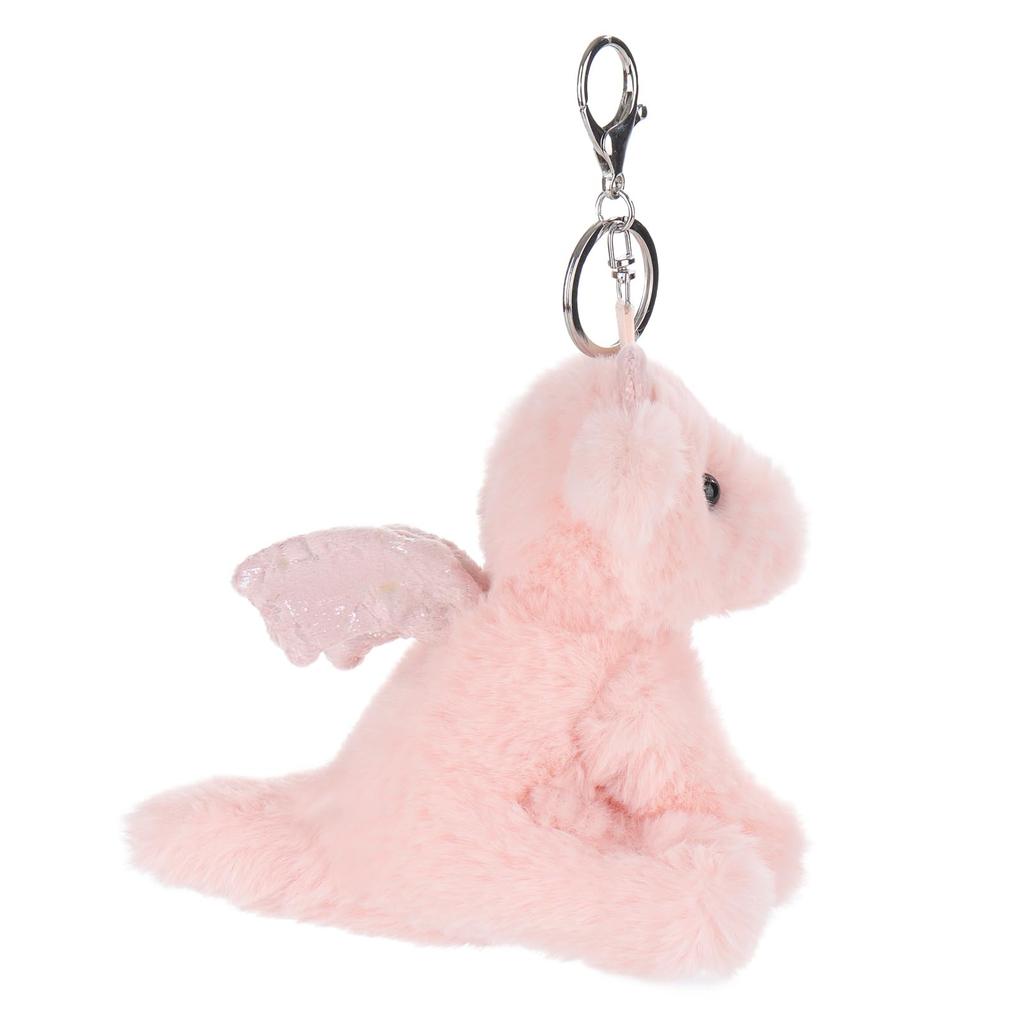Apricot Lamb Pink Dragon Cute Soft Keychain Plush Perfect for Boys and Fits Kids Backpacks and 10cm Toy, Girls, Purses,