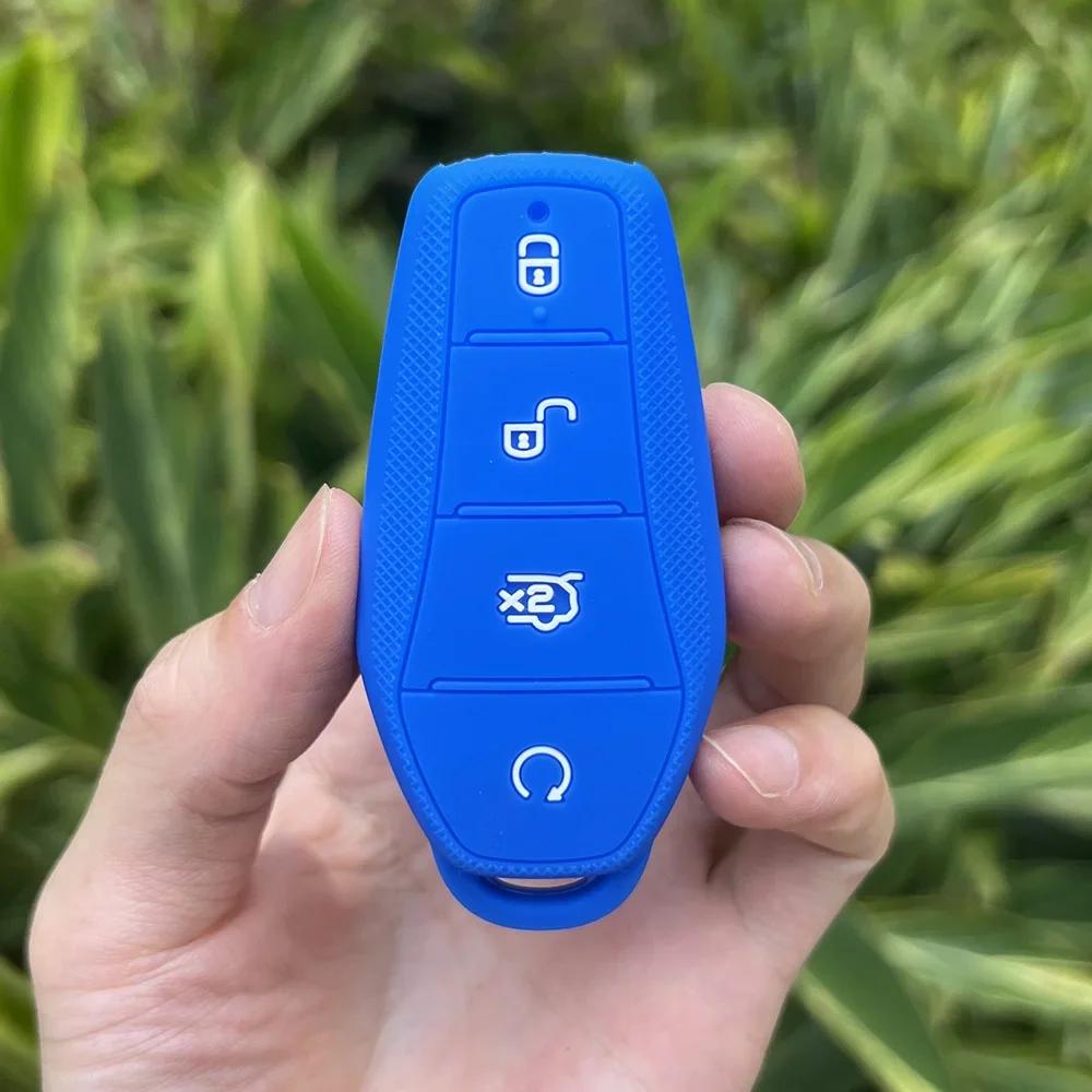 Силиконовый чехол для автомобильного ключа, защитный чехол для BYD Han Ev Tang Dm/Qin PLUS/Song Pro/MAX/Yuan Dolphin E2, автомобильные аксессуары для автоключей
