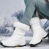 Зимние женские нескользящие зимние ботинки для отдыха на природе водонепроницаемые женские большие теплые высокие ботинки на молнии