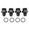 4Pcs ORB Male Fitting Aluminum Alloy 1500PSI O Ring Male Flare Adapter for Oil Cooler Fuel Pump 8AN