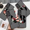 Letters DIY Flower Matte Case For Samsung Galaxy A52 A12 A51 A32 A21s A71 A32 5G A12 A22 A53 A70 A50 A30 Hard Phone Shell