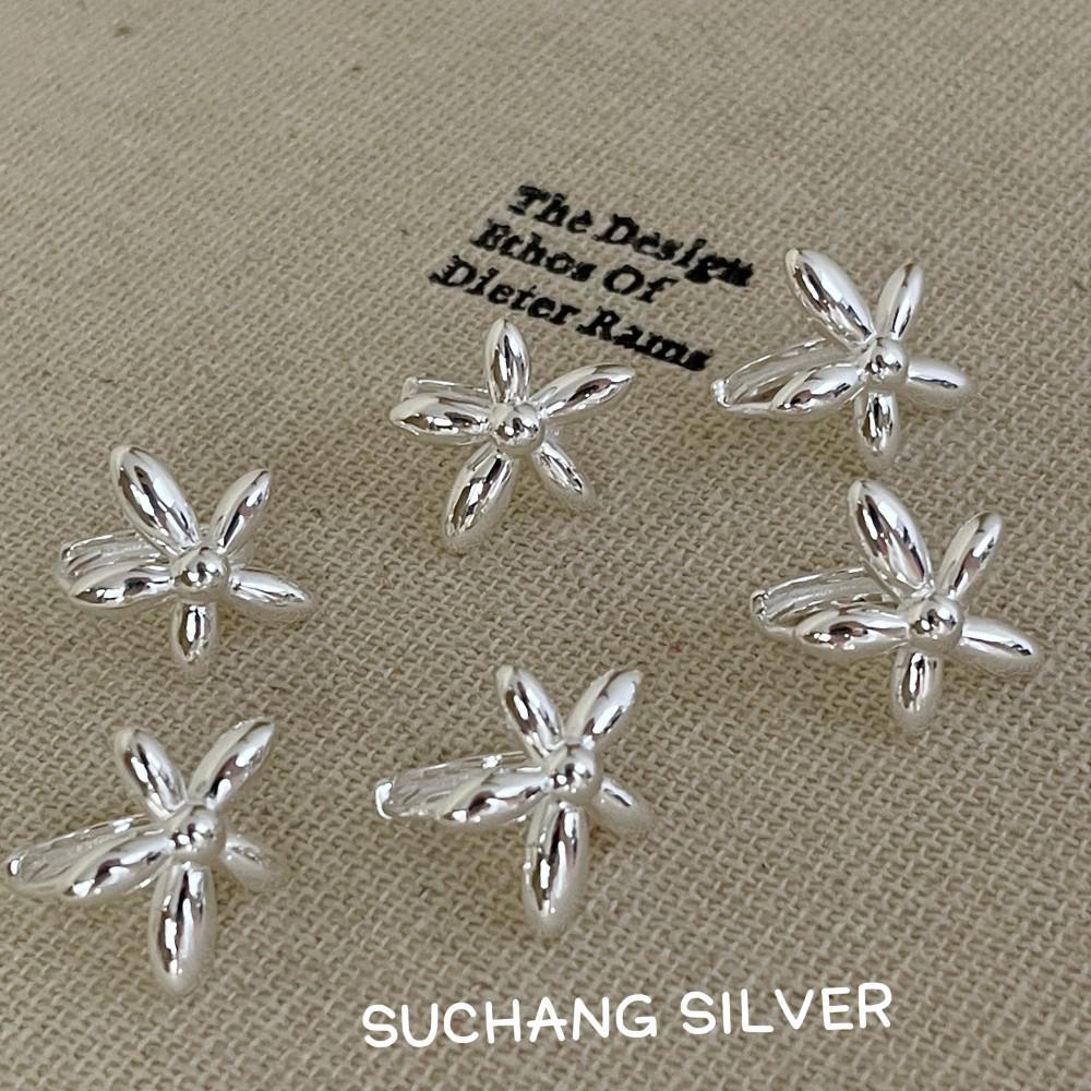 Серьги Su Chuang из стерлингового серебра S925, 3D-цветок, для девочек - Изысканный корейский стиль