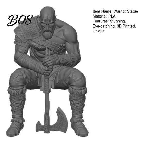 Статуэтка Воина, 3D-печать, Деталь Костюма, Фигурка по Скандинавской Мифологии с Оружием-Украшением, Коллекционная Фигурка для Украшения Дома и Офиса, Статуэтка с Текстурой