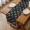 Новая американская ретро скатерть-дорожка 33x183 см Полиэстер Чехол от пыли на стол Пасторальный стиль Цветочный чехол на сервант Домашний декор
