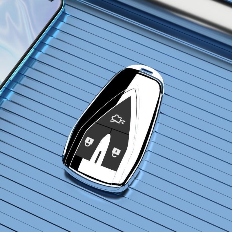 Changan CS75 Key Case, Full Wrap Shell, Enjoy Blue Whale Edition, 3-Button (For 2022/24 Models)