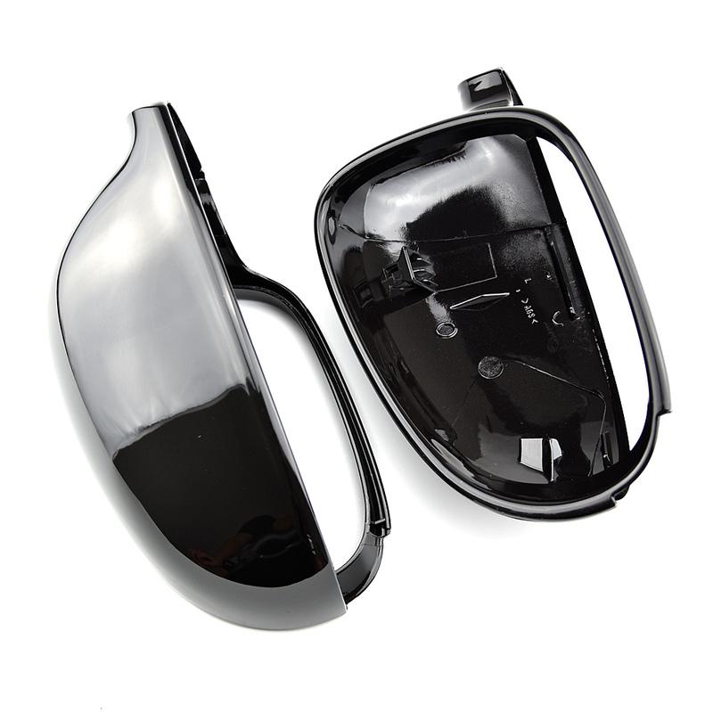 Модный яркий черный зеркальный чехол, крышка бокового зеркала заднего вида для VW Volkswagen Passat B6 R36 Golf 5 Jetta MK5