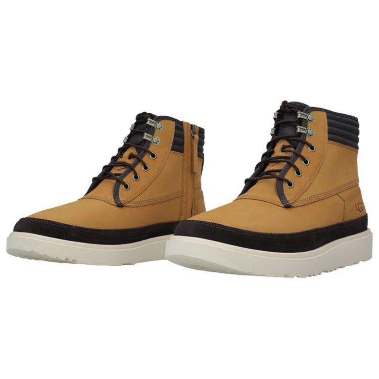 UGG Короткие ботинки Highland Leather Round Toe Lace Up, мужские ботинки Wheat 1130729-WHST