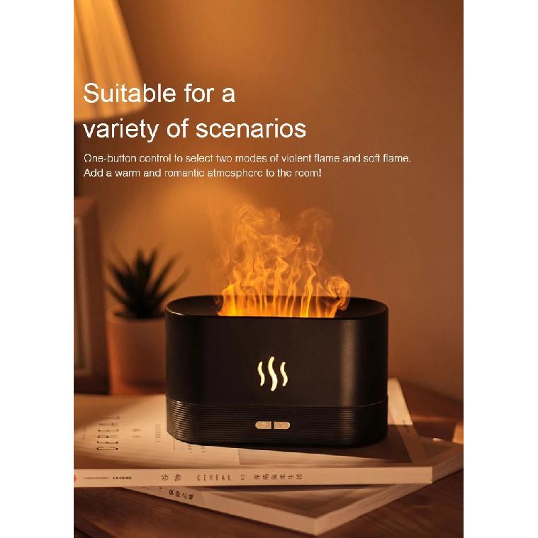 KINSCOTER Aroma Diffuser Увлажнитель воздуха Ультразвуковой генератор холодного тумана Fogger Светодиодная лампа с эфирным маслом и пламенем Дифузор