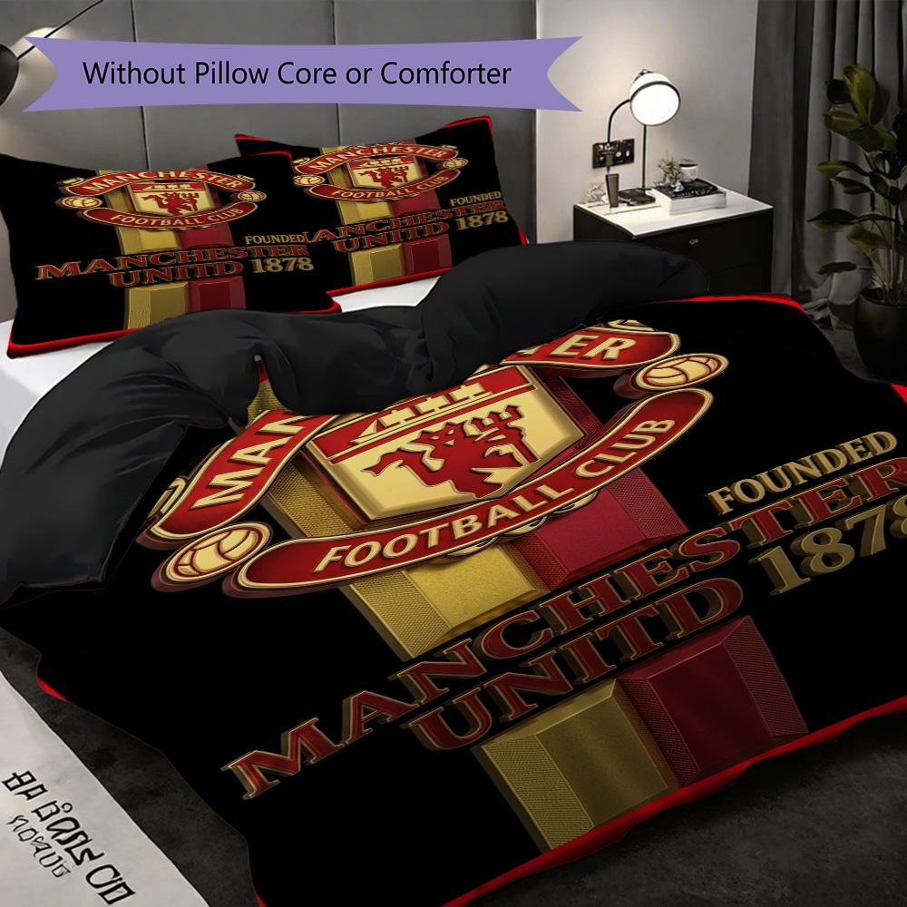 Manchester Legacy Devils Spirit Three-piece set (1 * duvet cover + 2 * pillowcase, without core) 2D Flat Soft and comfortable