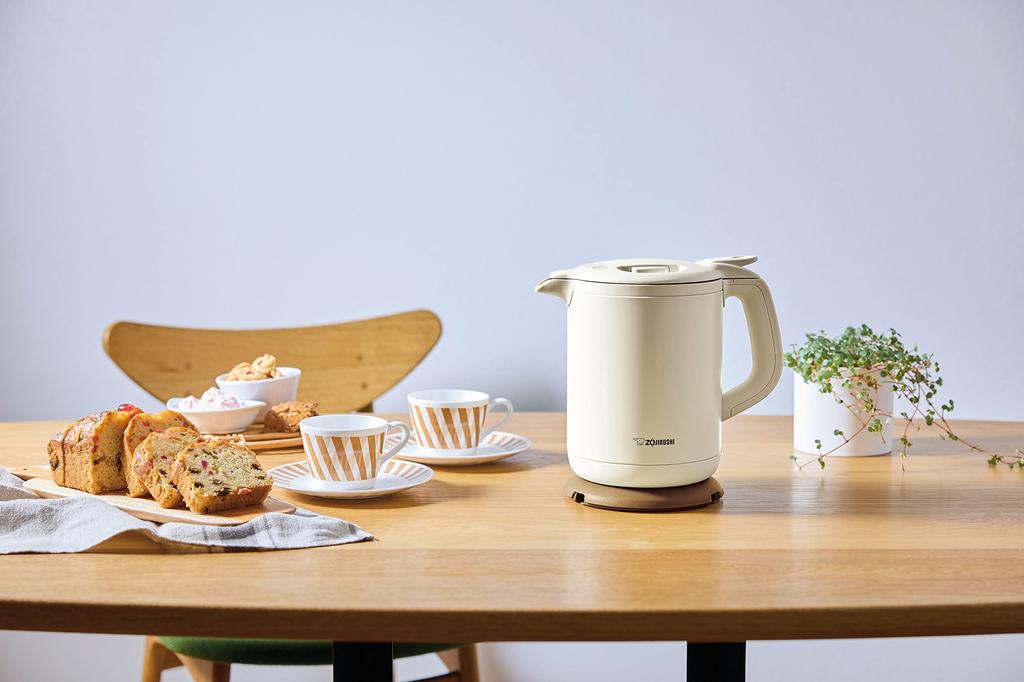 Zojirushi Electric Kettle Keeps Warm At for 1 Hour After Boiling Ivory 0.8L 90℃ CK-AJ08-CB