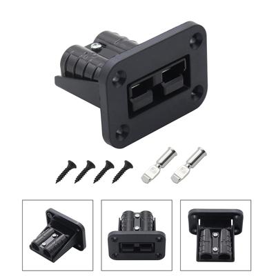 Комплект разъемов на 50 А, монтажный кронштейн, крышка панели для вилки Anderson, универсальный монтаж заподлицо для автоприцепа, кемпера