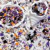 Halloween Party Soft Pottery Diy Handmade Ghost Spider Web Sequins Skull Ghost Head Holiday Decoration Accessories