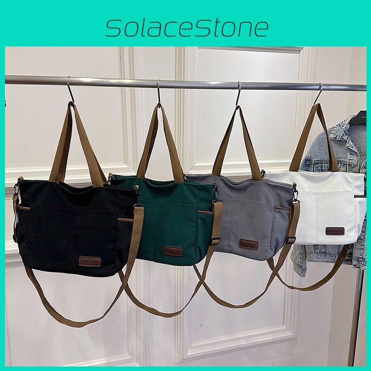 Просторная холщовая сумка через плечо для женщин в стильном минималистичном городском дизайне, идеально подходящая для повседневных путешествий